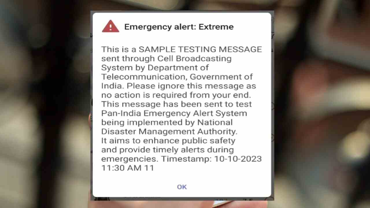 Government Emergency Alert Message